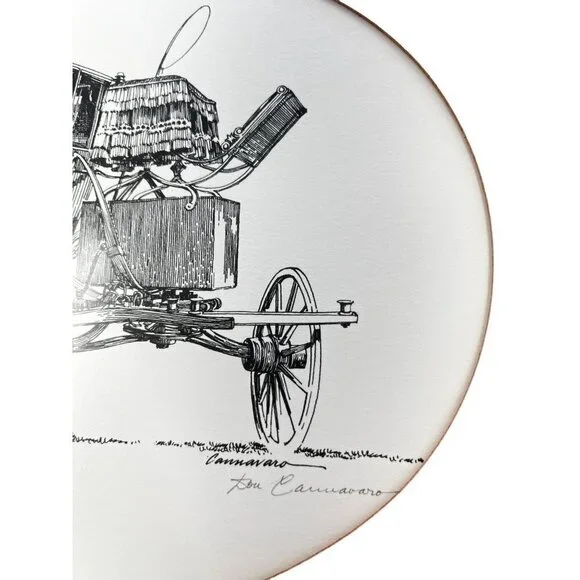 Vintage Signed Framed Lithograph of Sketch The Powel Carriage at Mount Vernon - Picture 8 of 15